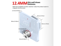 Termostato Inteligente Wifi Con Control Por Aplicación, Pantalla Táctil Lcd Y Configuración Semanal Programable Para El Hogar, La Escuela, La Oficina Y El Hotel.