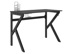 Escritorio para juegos MAISON EXCLUSIVE con patas en forma de K, negro (110 x 60 x 75 cm)