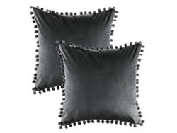 2 Fundas De Almohada De Terciopelo Suave Y Granulado, 45,7 X 45,7 Cm