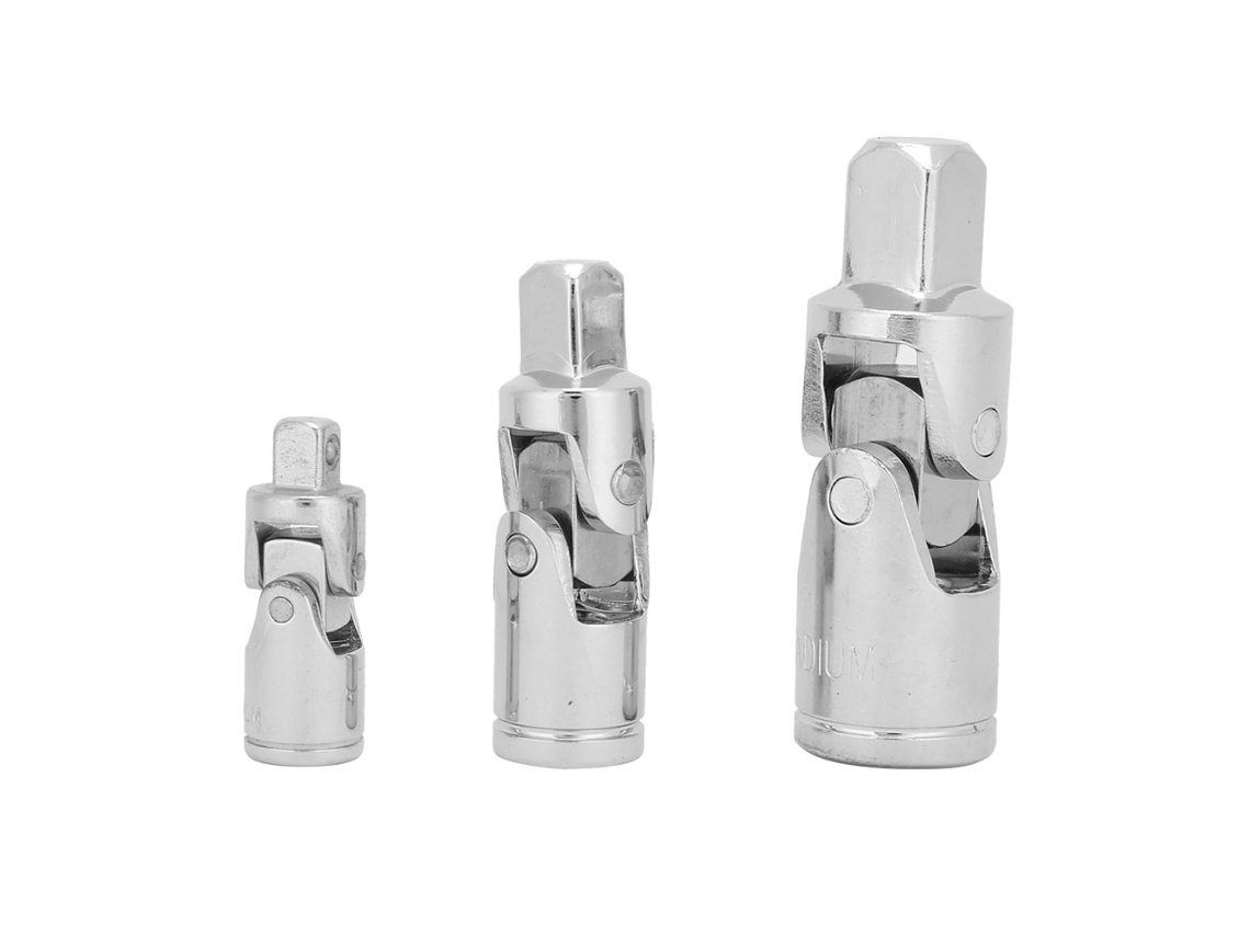 Juego de juntas universales de 360° CRV 1/4 3/8 1/2 Adaptador de llave dividida Extensión