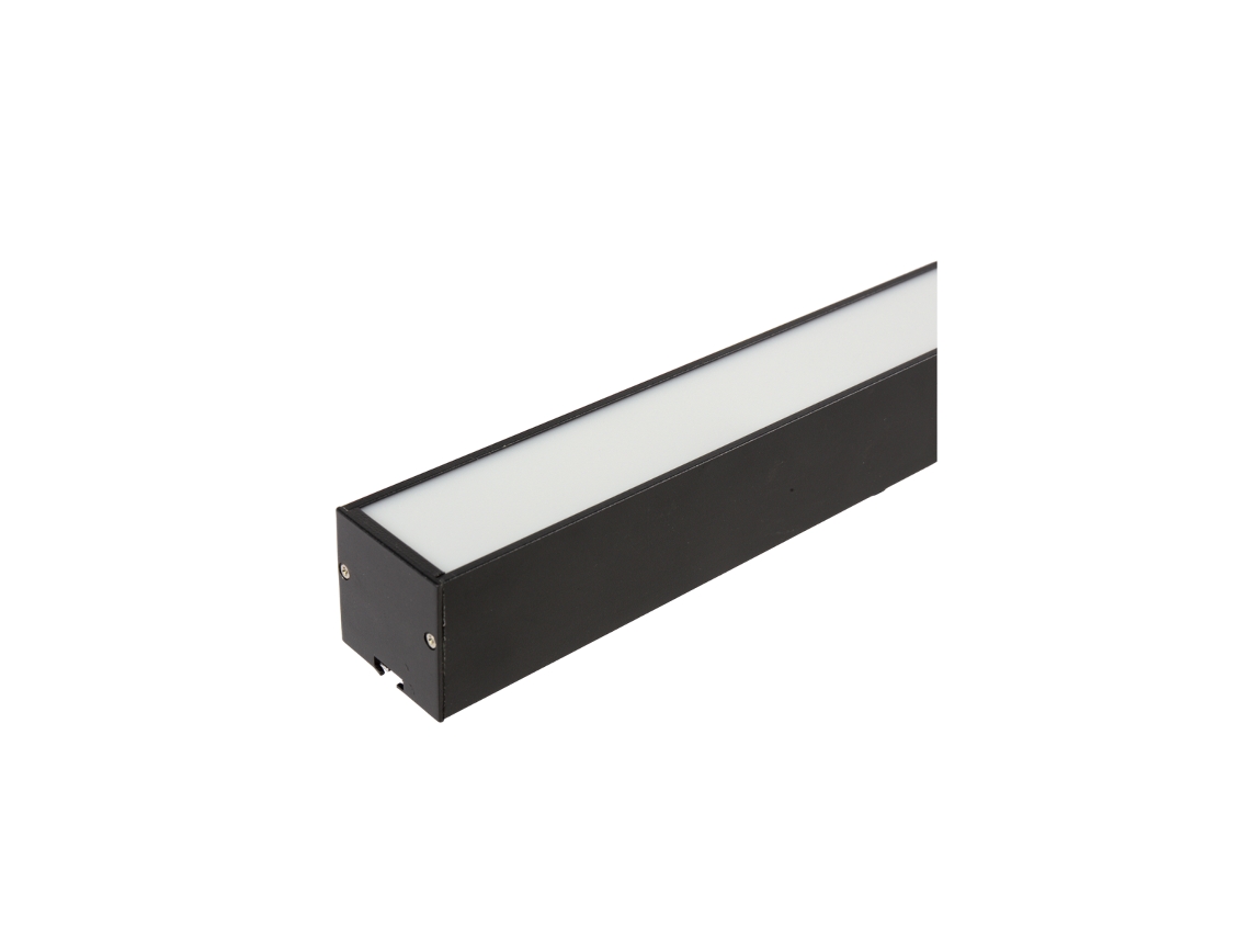 Regleta lineal aluminio 18W 900x40mm colgante 4200K IP20 marco negro JANDEI