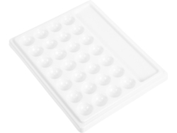 Paleta De Pintura Rectangular De Cerámica Con 28 Agujeros, Bandeja Para Pigmentos De Acuarela.