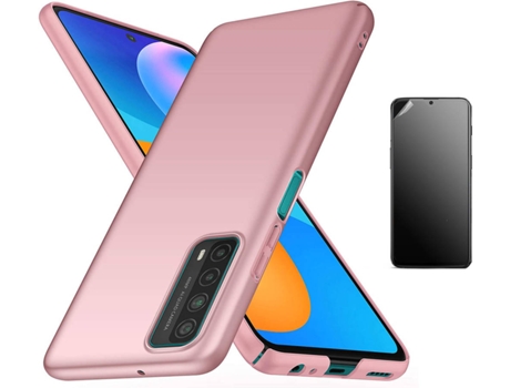Kit Carcasa Y Protector Huawei P Smart 2021 Ultimatte Turtleshell Rígido Rosa
