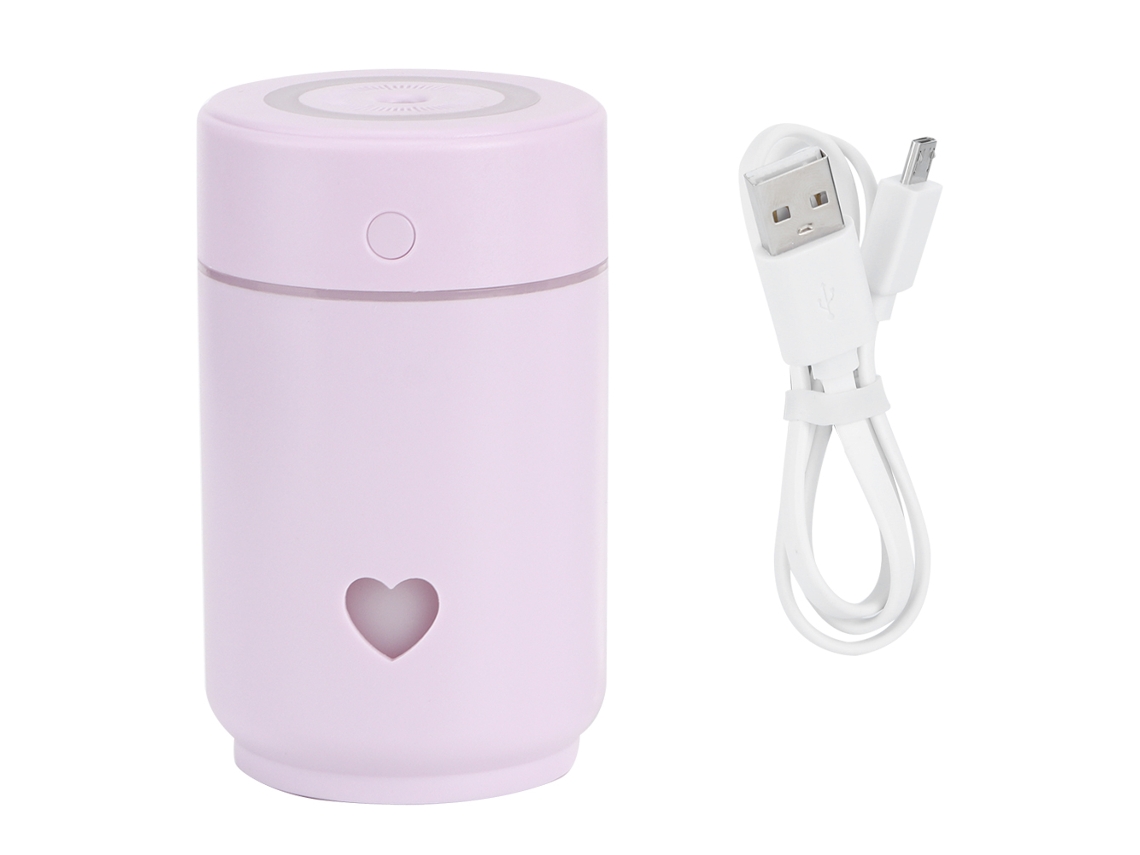Humidificador de aire portátil USB Mdug de 220 ml, mini humidificador purificador (morado)