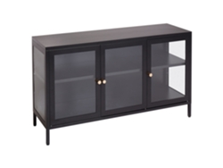 Aparador BELIANI Newport de Acero Negro 115x35x65