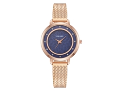 Reloj De Pulsera Sencillo E Informal Para Mujer Yolako Con Esfera Redonda, Movimiento De Cuarzo, Color Azul Oscuro.