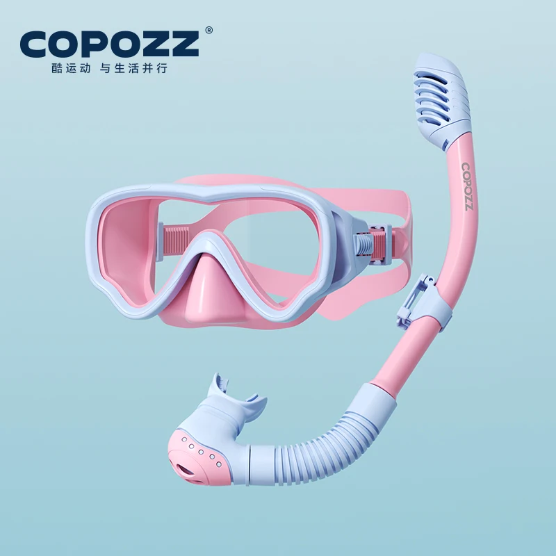 Máscara De Buceo Infantil (rosa), De Cara Completa, Alta Definición, Antivaho, Para Natación Y Snorkel.