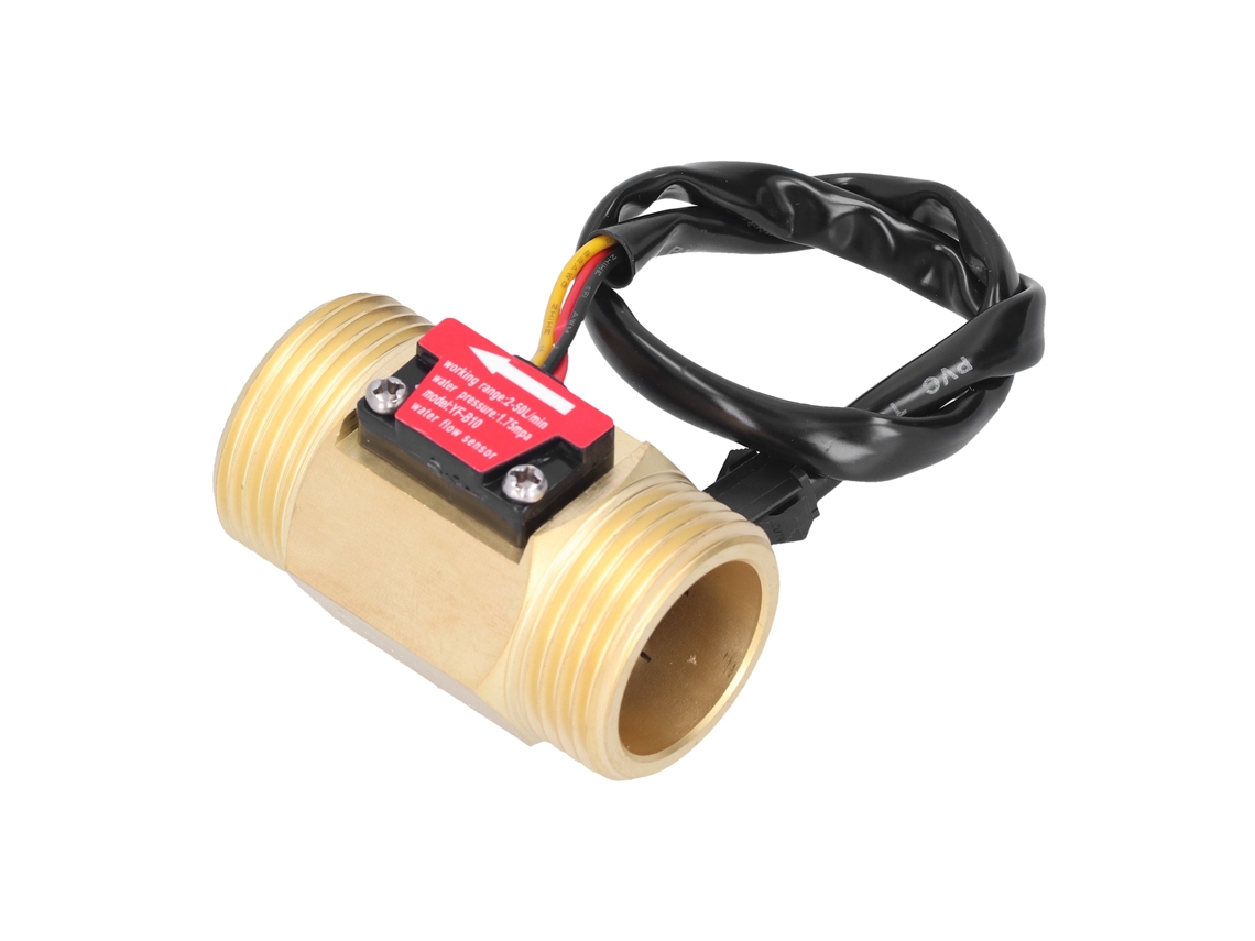 Medidor De Flujo De Agua Con Sensor De Rosca Macho De 1,3 Pulgadas, De Latón, Para Tuberías De Piscinas.