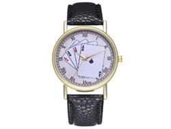 Reloj De Pulsera De Aleación Redondo Analógico De Cuarzo Zhoulianfa Negro