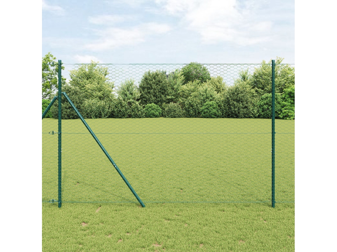 Valla de acero hexagonal verde Lovely Home de 1,6 x 10 m