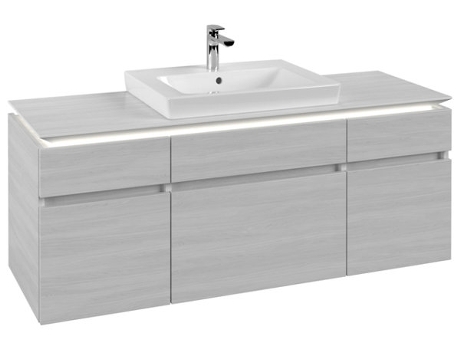 Módulo de lavabo Villeroy &amp Boch Legato B685 1400x550x500mm lavabo central iluminación LED