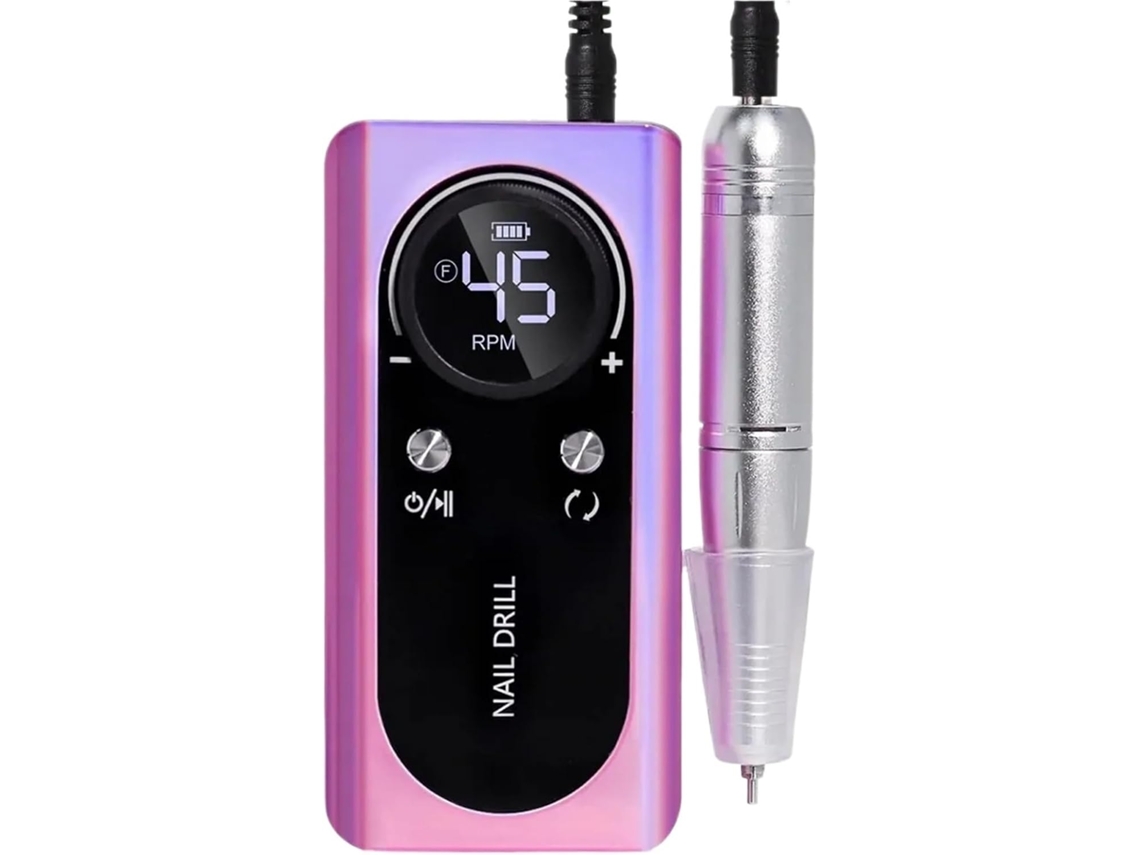 Taladro De Uñas Eléctrico Portátil Profesional, 45000 Rpm, Recargable, Silencioso, Para Salón De Belleza.