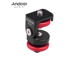 Adaptador De Cold Shoe Andoer Hs-01 Con Tornillo De 1/4 Pulgada Para Luz Led Monitor Cámara Dslr