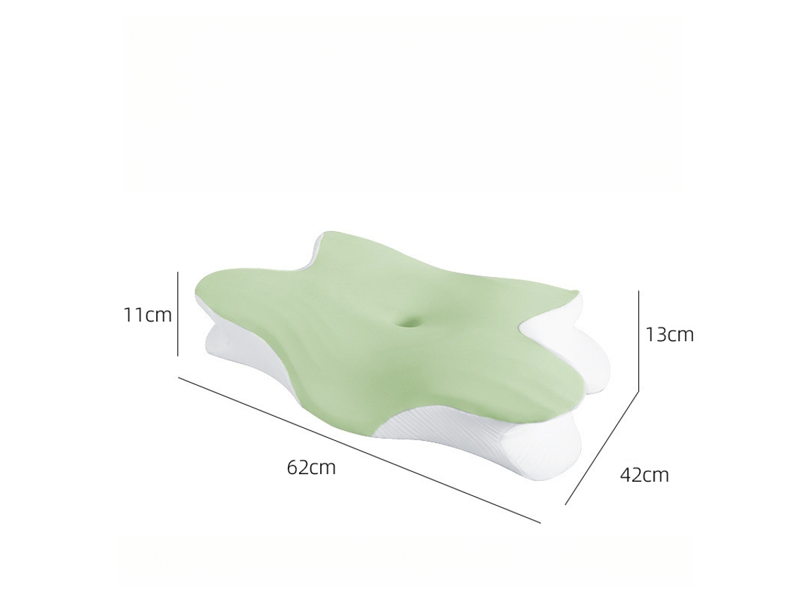 Almohada Para El Cuello Ergonómica De Seda Helada Transpirable Con Espuma Viscoelástica Para Dormir (verde) Cuich