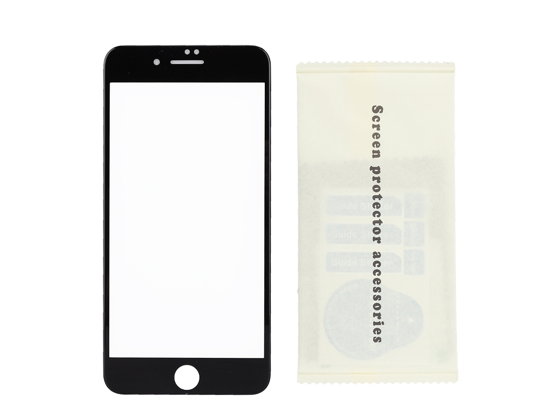 Protector De Pantalla De Vidrio Templado (cobertura De Pantalla Completa, Resistente A Arañazos Hd) Para Iphone7plus/8plus Negro