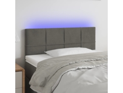 Cabecero Con Led De Terciopelo Gris Oscuro 90x5x78/88 Cm