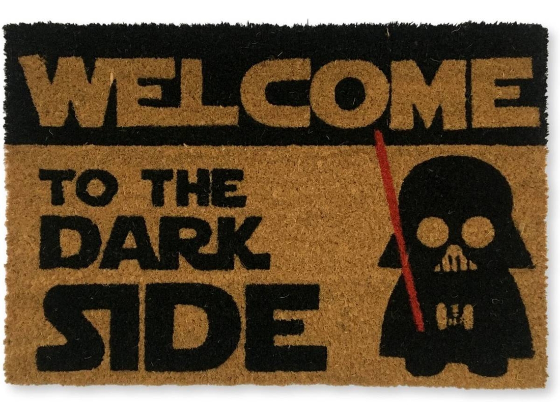 Felpudo KOKO DOORMATS Welcome To The Dark Side (Castaño - 60 x 40 x 1.50 cm - Fibra de Coco y Base de PVC)