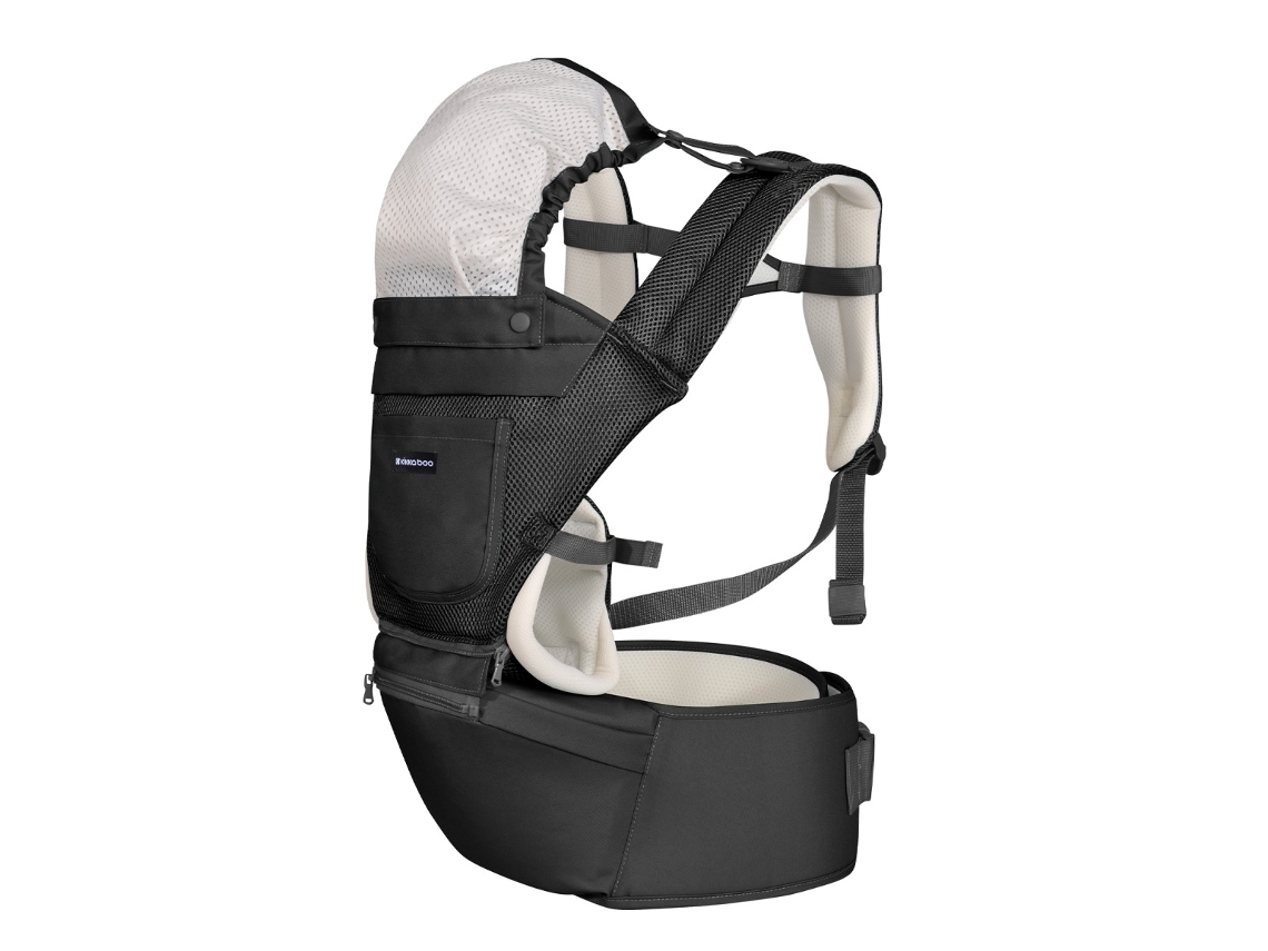 Portabebés 3 en 1 Chloe Mesh Negro Kikkaboo