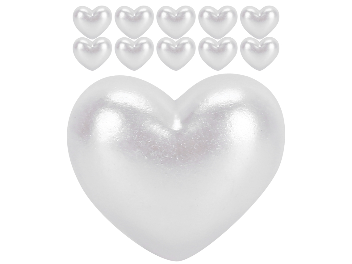 10 Piezas De Cuentas De Corazón, Perlas De Imitación, Decoración De Uñas, Accesorio Diy Xz-45