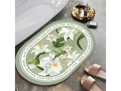 Alfombra de Baño LUUCOZK Antideslizantes Decoración Baño Secado Rápido Poliéster Multicolor (60x90cm)
