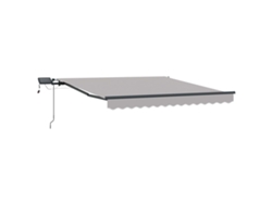 Maison Exclusive - Toldo Retráctil Manual Gris Claro 300 X 250 Cm Tela