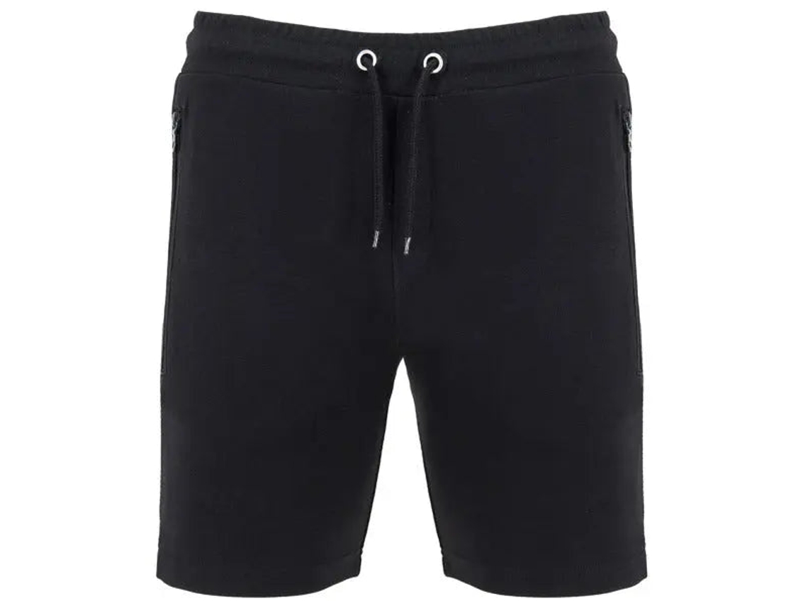 Pantalón Corto Con Cinturilla Elástica Y Cordón Con Ojales Metálicos Vetonek Hombre / L / Negro