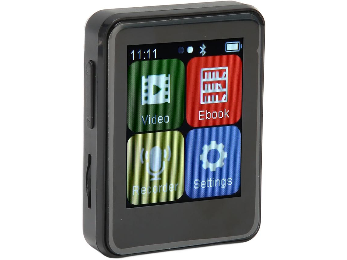 Reproductor MP3 Bluetooth YIZHOOD D2 1.8Inch Tarjeta TF 128GB (Negro)