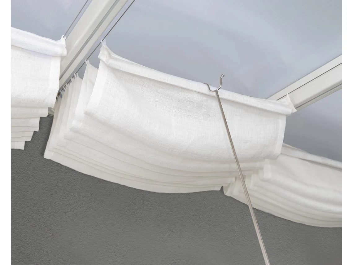 Cortinas para cubrir pérgola Canopia - 3X7,4 m Blanco