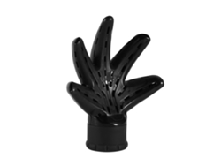 Acessório Difusor Para Secador De Cabelo Em Plástico Preto Forma De Mão Ferramenta Profissional De Cabeleireiro
