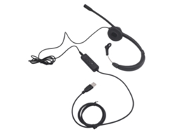 Auriculares Mono Usb Con Cable, Micrófono Y Adaptador Usb A Usb-c Para Pc, Portátil Y Teléfono Móvil.