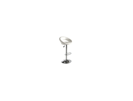 Set 2 Taburetes De Cocina Polipiel Rey MOMMA HOME (Blanco - Polipiel -54x47x80101 cm)