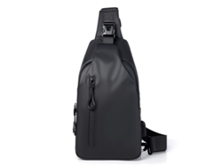 2026-bolsa Cruzada Antirrobo Para Hombres Mochila Del Pecho Con Bolsillos Personales Ligera Impermeable Negro
