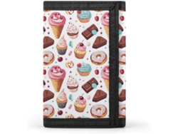 Cartera Compacta Poliéster Con Cremallera Para Hombre Diseño Estampado