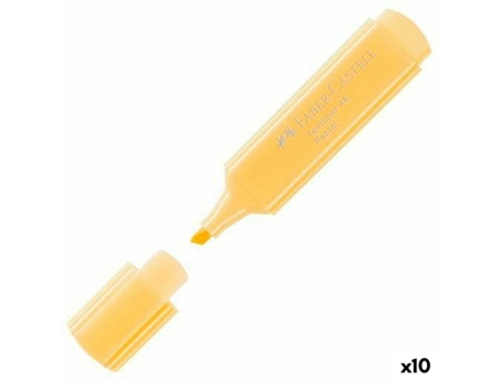 Marcador FABER-CASTELL Textliner 1546 Pastel Amarillo 10 Unidades