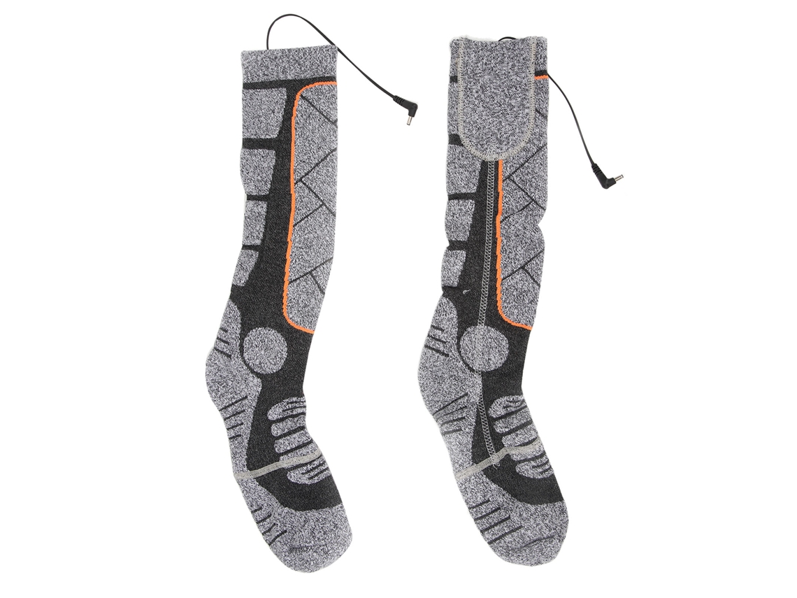 Calcetines Térmicos De Invierno Con Batería, 3 Velocidades, Algodón Elástico, Unisex, Gris Oscuro, Para Acampar, Pescar Y Andar En Bicicleta.