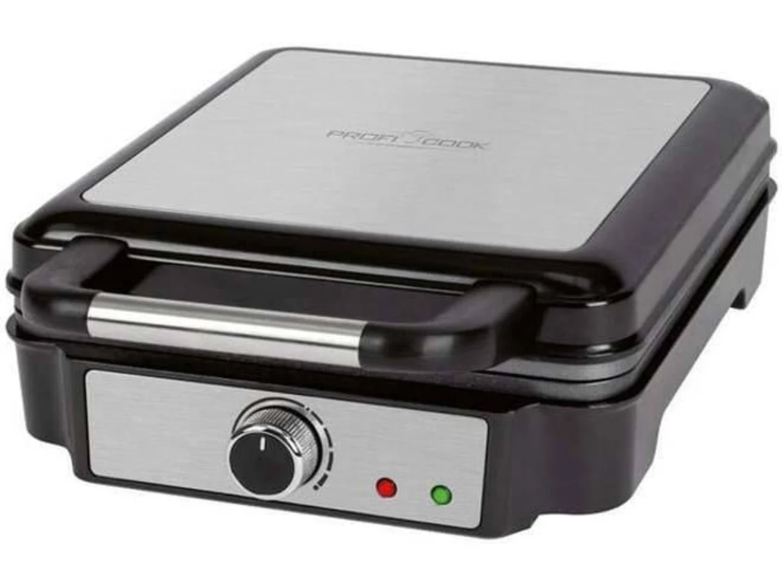 Máquina de Waffle ProfiCook Pc-Wa 1241 (4 Gofres - 1200 W - Negro e Inox)