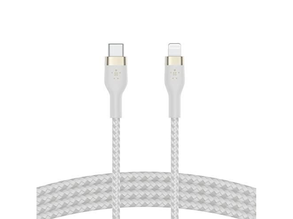 BELKIN Flex Lightning-Usb-C 15W 2M Mfi. Certificado. Blanco Caa011Bt2Mwh
