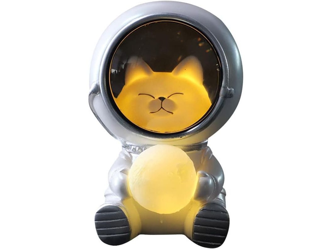 2026-luz Nocturna Led Astronauta Animal Gato Guardián Galaxia Material Resina Luz Cálida