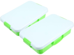 Slowmoose 2 Cajas de Almacenamiento de Plástico con Tapas, para Arena, Lápices.