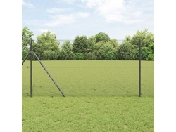 Cerca de alambre soldado gris de 1 x 50 m, acero Wsd408727, Lovely Home