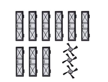 9X filtro Hepa 3X Cepillo Lateral para Neato Botvac D3 D4 D5 D6 D7 D70 D75 D80 D85 conectado Botvac 75E 80 85 piezas de filtros de cepillos