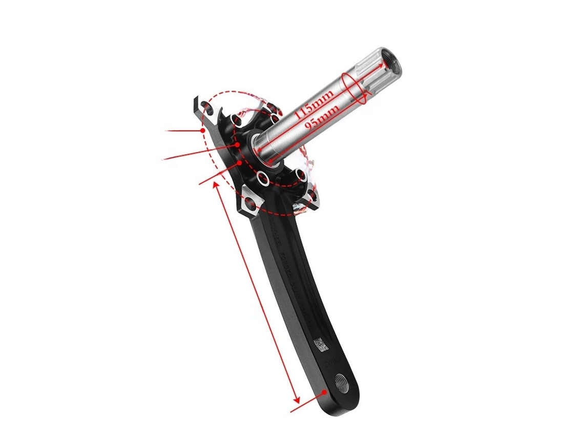 Juego de bielas Prowheel 104BCD 175 mm 170 mm, plato 30 mm 52d, juego de bielas Mtbvayotoy
