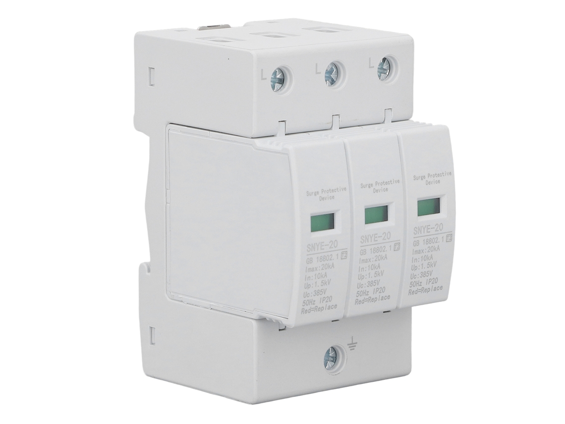 Protector Contra Sobretensiones De 20 Ka, Dispositivo De Protección Rápida, 3 Polos, 385 V, Gran Capacidad, Uso Residencial.