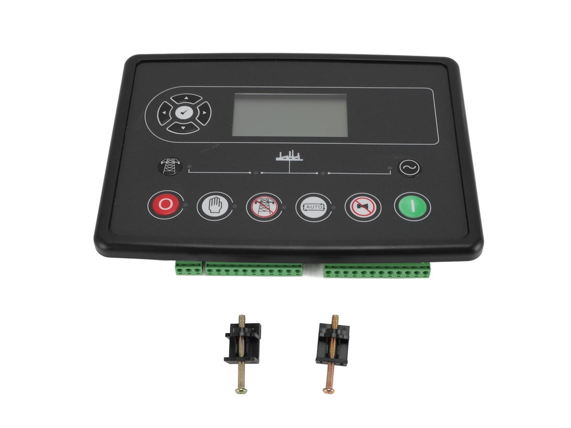 Controlador de grupo electrógeno con arranque automático manual, compatible con función PLC, módulo de control del generador con interfaz 485, 8-35 V