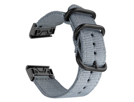 Correa de nailon ajustable 26mm para Garmin Fenix 7X/6X Pro/Tactix7 - canoso