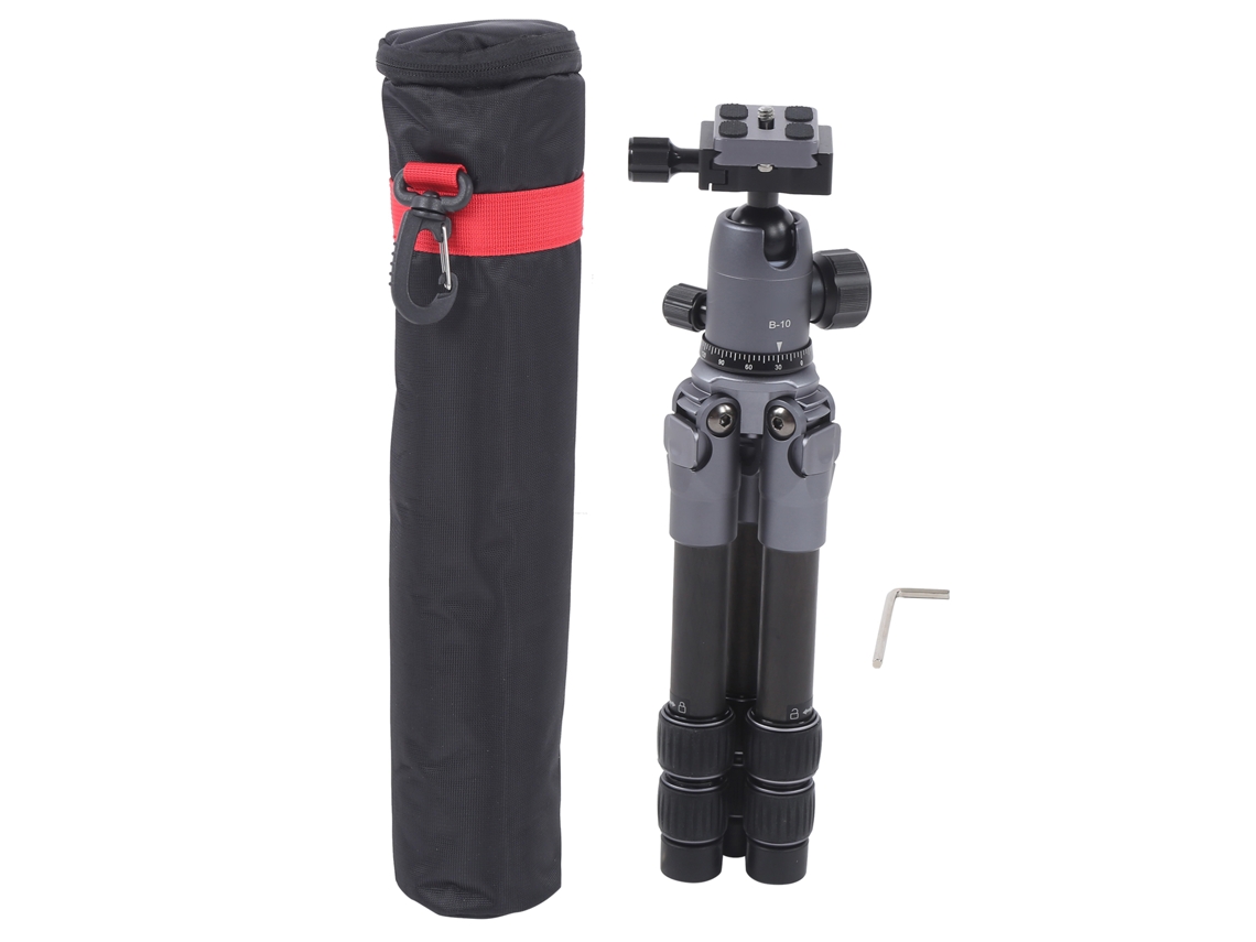 NEVEANCE Trípode Manbily de Fibra de Carbono con Cabeza Esférica 360° Soporte Mini de Mesa para Cámara DSLR