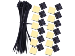 Bridas Para Cables, Clips Adhesivos Para Organizar Cables, Color Negro Duradero.