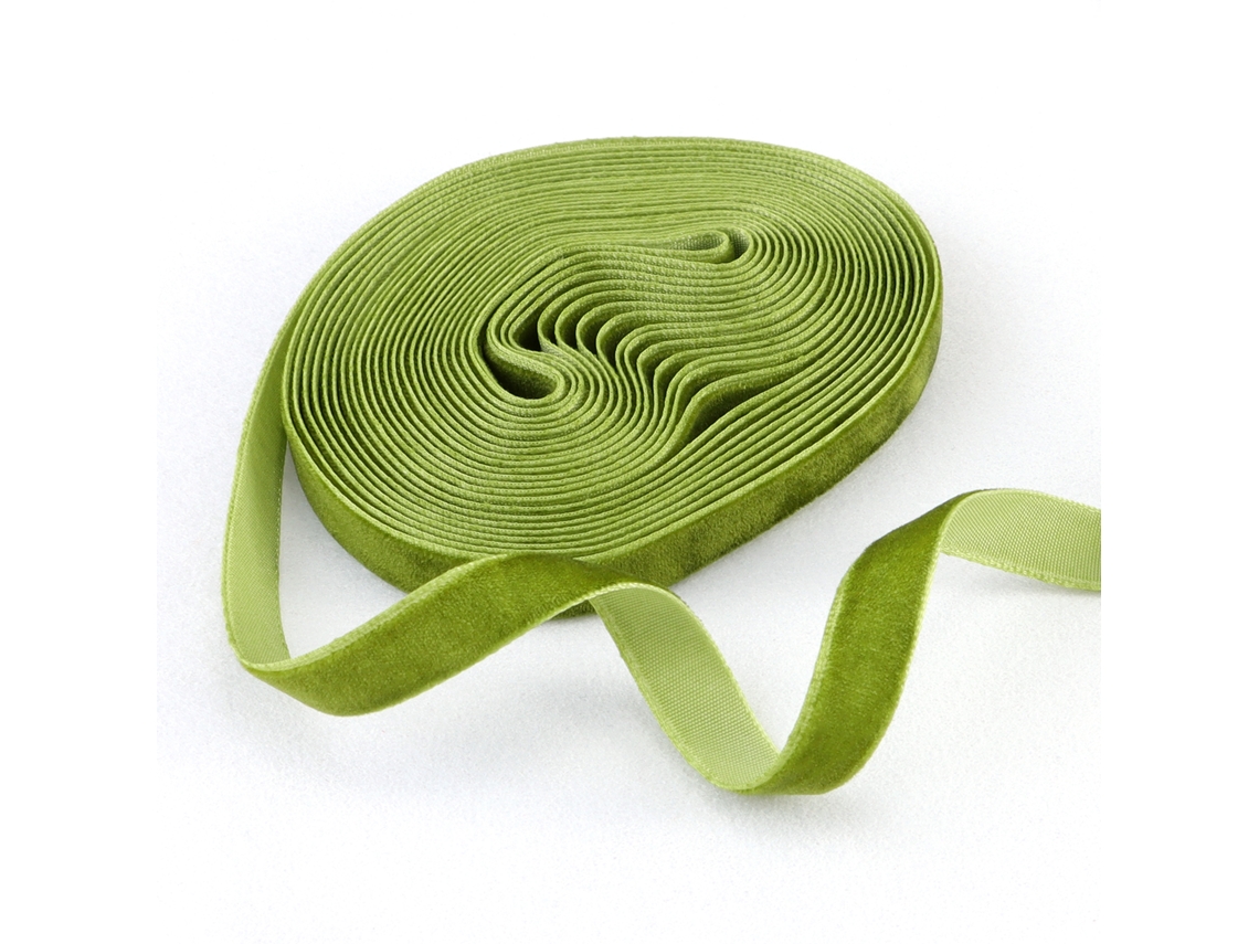 Cinta De Terciopelo Navideña De 5 Yardas (verde Oliva, 15 Mm) - Cinta Vintage - Adecuada Para Embalajes De Bodas Y Navidad