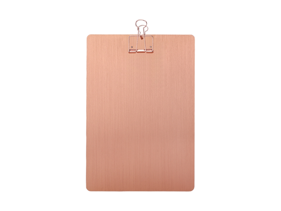 Tablero De Dibujo De Metal Resistente Al Rasgado Y Acero Inoxidable Clipboard Carpeta Para Escritura Y Pintura Color Rosa Oro