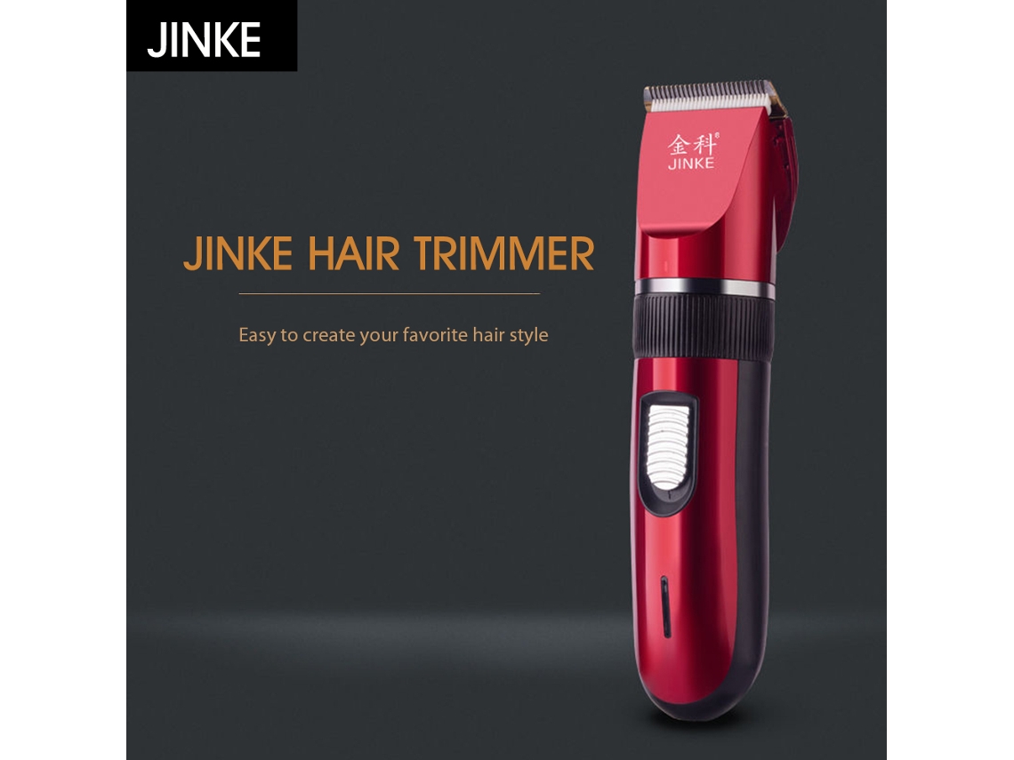 Aparador De Cabelo Elétrico Recarregável Usb Jinke Baixo Ruído 5 Níveis Pentes 3-12mm Para Crianças Adultos